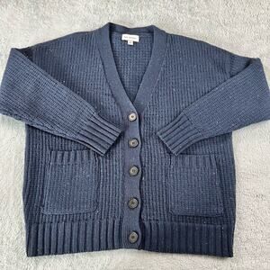 Free Assembly Navy Blue women’s Cardigan sweater oversized Small